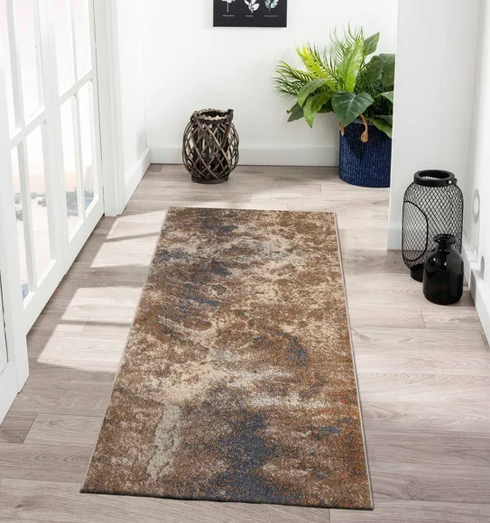 Omaxe Abstract Runner Brown and L.Beige