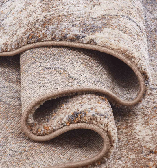 Omaxe Abstract Carpet Brown and L.Beige