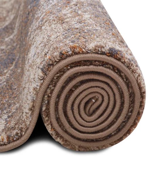 Omaxe Abstract Carpet Brown and L.Beige
