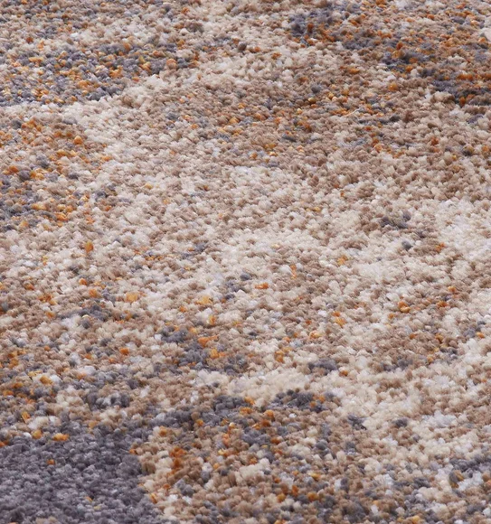 Omaxe Abstract Carpet Brown and L.Beige