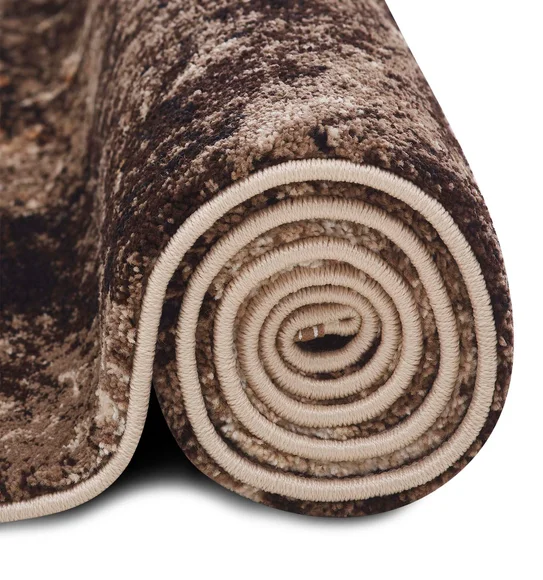 Omaxe Abstract Carpet D.Brown and Beige