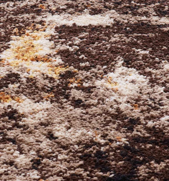 Omaxe Abstract Carpet D.Brown and Beige