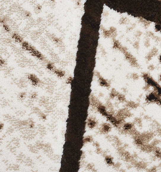 Flamme Geometric Runner Cream Brown