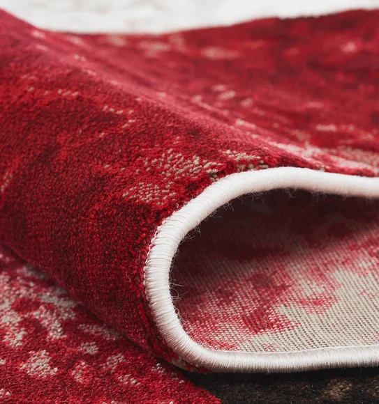 Flamme Geometric Runner Red Brown