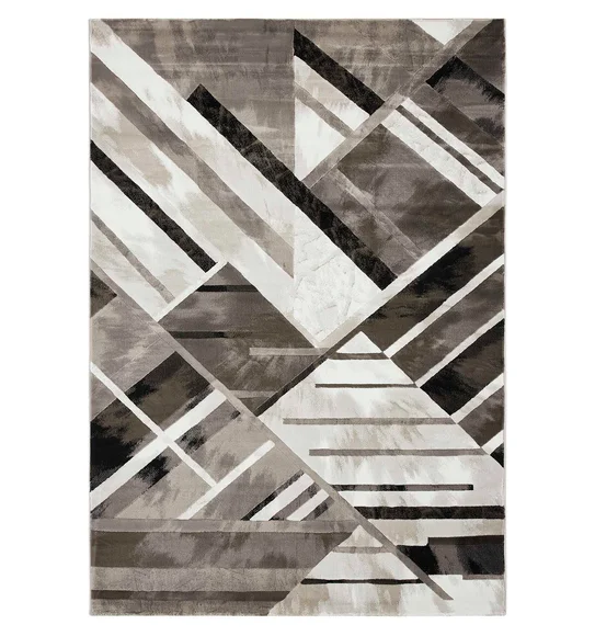Flamme Geometric Carpet Brown Beige