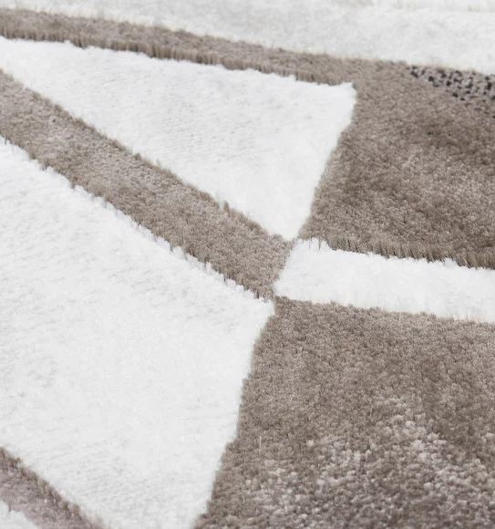 Flamme Geometric Carpet Brown Beige