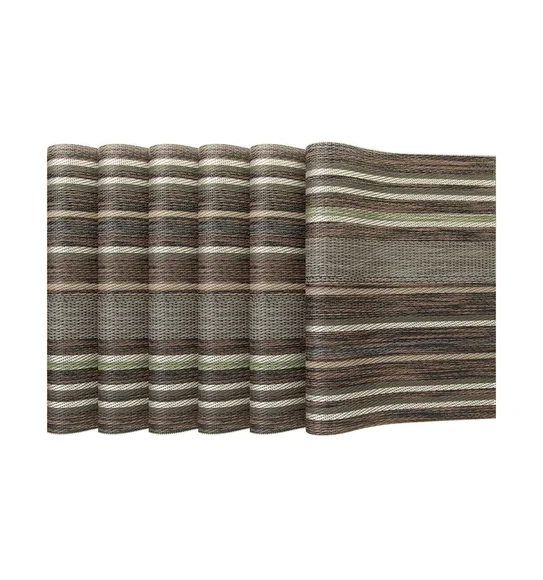 Avono Maze Mat Heat Resistant Table Mat Brown and Olive