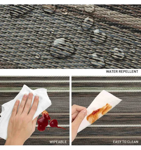 Avono Maze Mat Heat Resistant Table Mat Brown and Olive