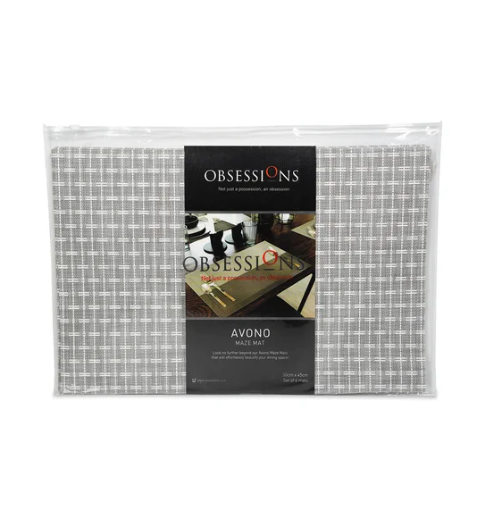 Avono Maze Mat Heat Resistant Table Mat Beige and White