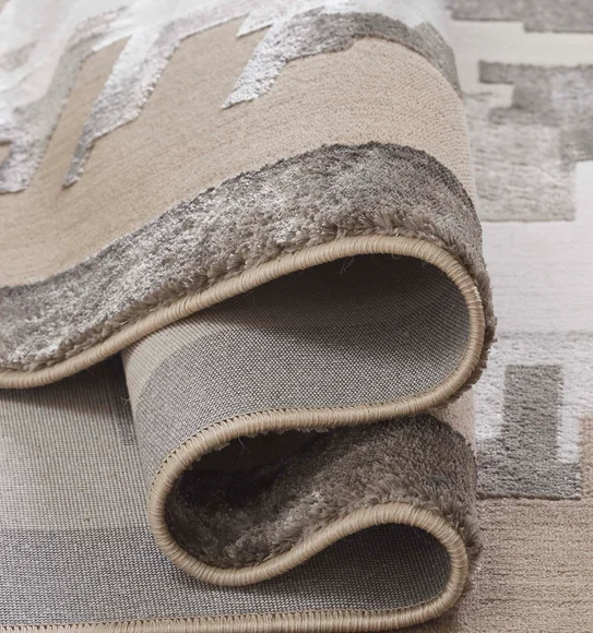 Viana Abstract Runner Beige and White