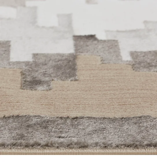 Viana Abstract Runner Beige and White