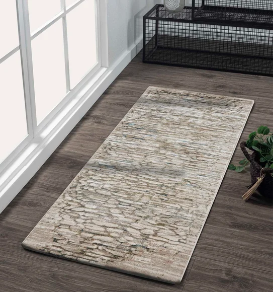 Viana Abstract Runner Beige and Cream