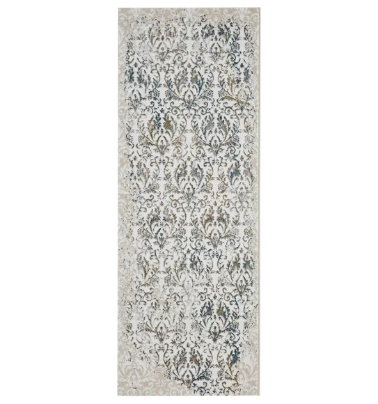 Viana Floral Runner White and Cream