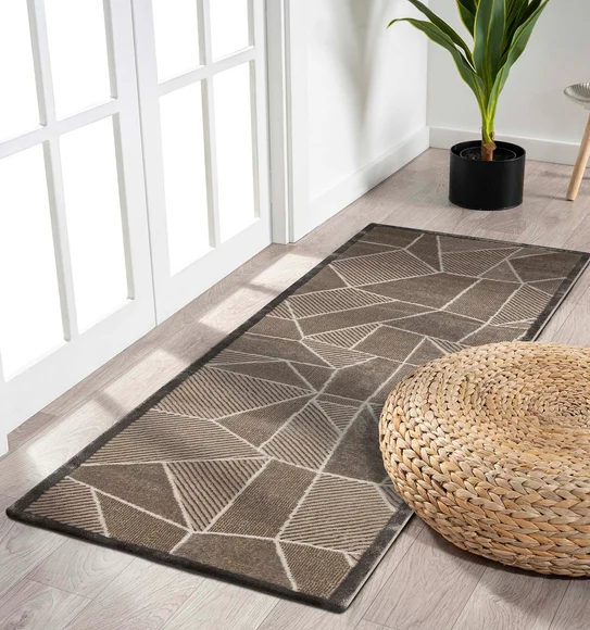 Viana Geometric Runner Beige