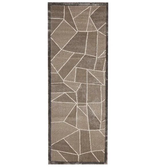 Viana Geometric Runner Beige