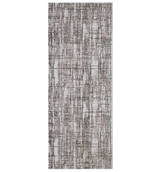 Viana Abstract Runner White and Brown