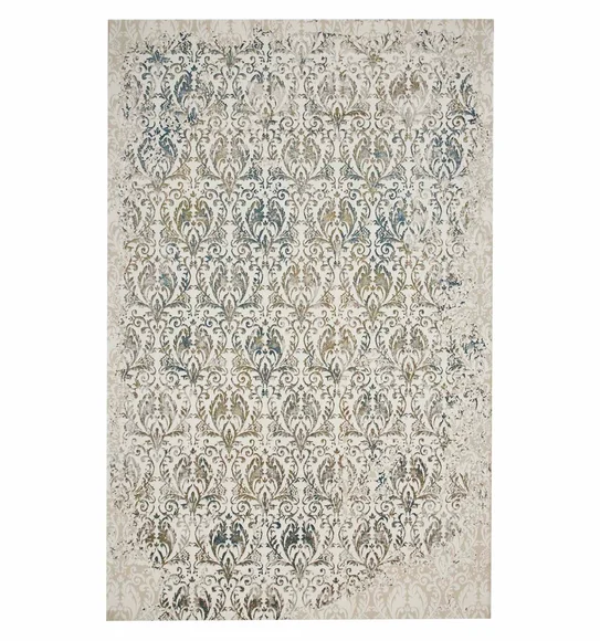 Viana Floral Carpet White and Cream