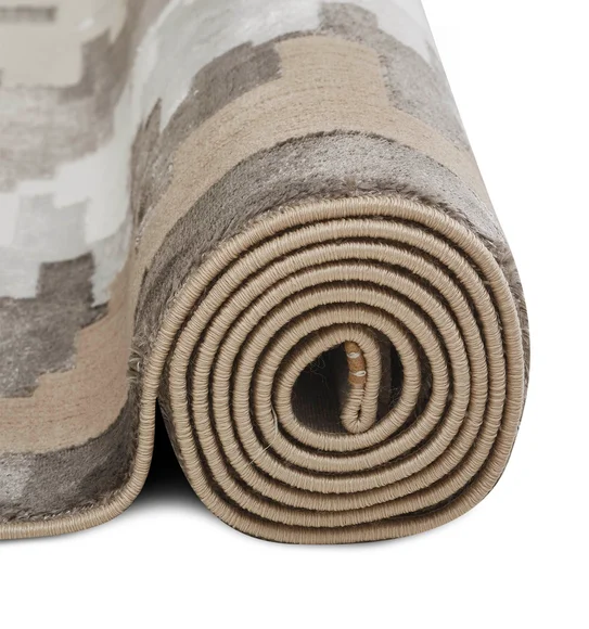 Viana Abstract Carpet Beige and White