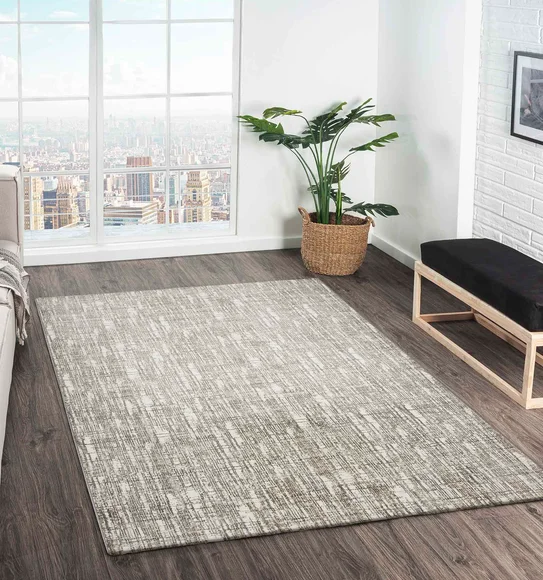 Viana Abstract Carpet White and Brown