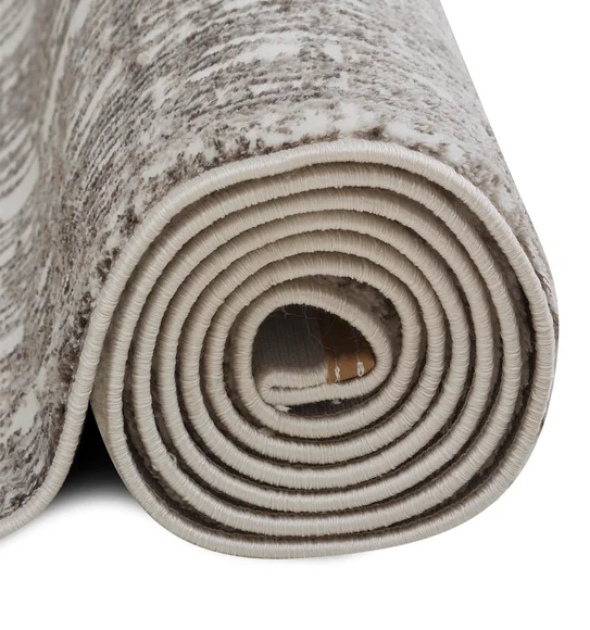 Viana Abstract Carpet White and Brown