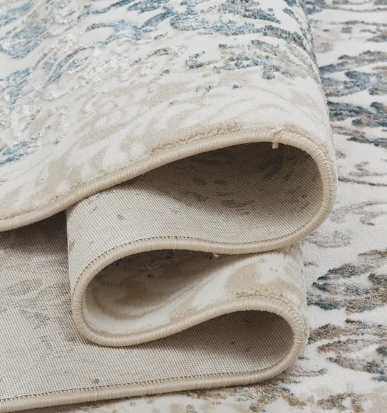 Viana Floral Carpet White and Cream
