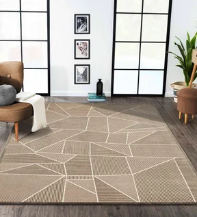 Viana Geometric Carpet Beige