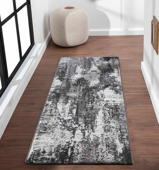 Craft Abstract Runner D.Grey and Cream