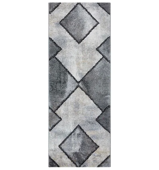 Arizona Geometric Runner Grey and Charcoal
