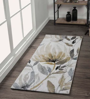 Arizona Floral Runner Gold and Grey