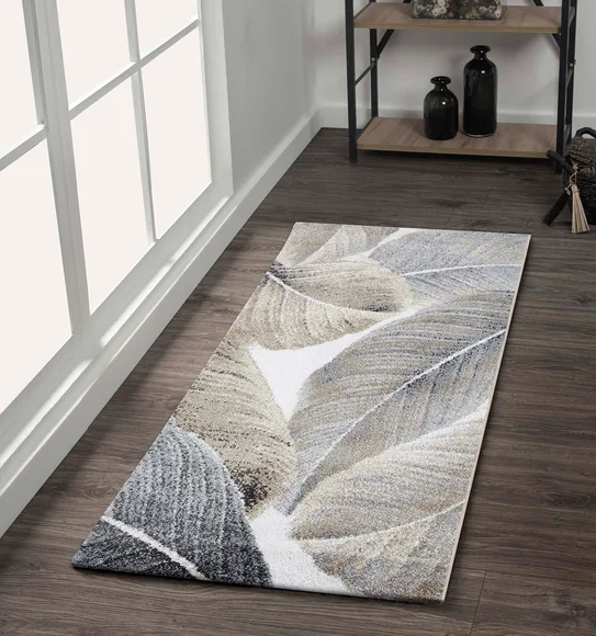 Arizona Floral Runner Brown and Grey