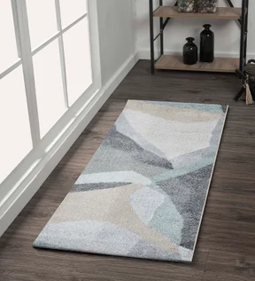 Arizona Abstract Runner Charcoal and Beige