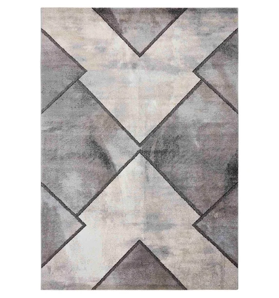 Arizona Geometric Carpet Grey and Charcoal