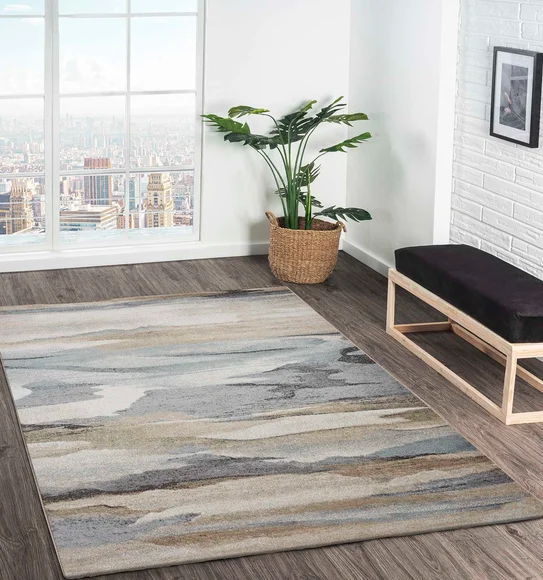 Arizona Abstract Carpet Grey and Brown