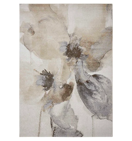 Arizona Abstract Carpet L.Brown and Grey