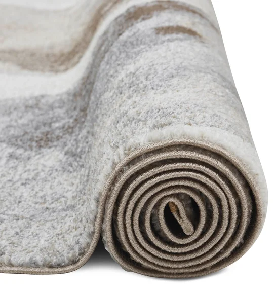 Arizona Abstract Carpet L.Brown and Grey