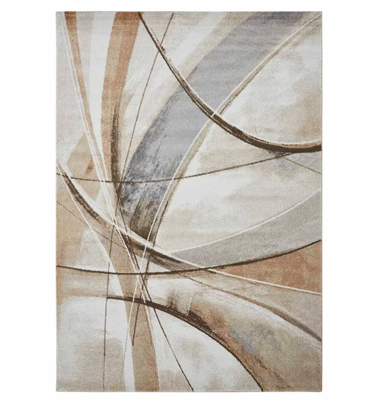 Arizona Abstract Carpet L.Brown and Cream