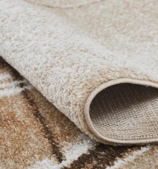Arizona Abstract Carpet L.Brown and Cream