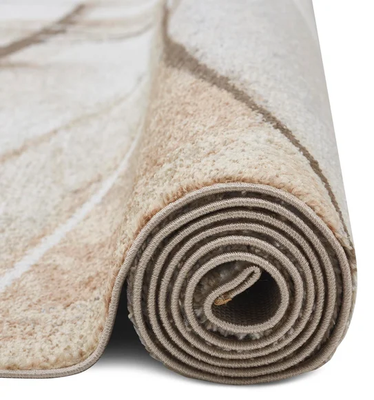 Arizona Abstract Carpet L.Brown and Cream