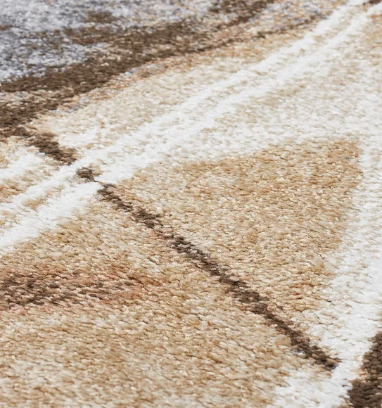 Arizona Abstract Carpet L.Brown and Cream