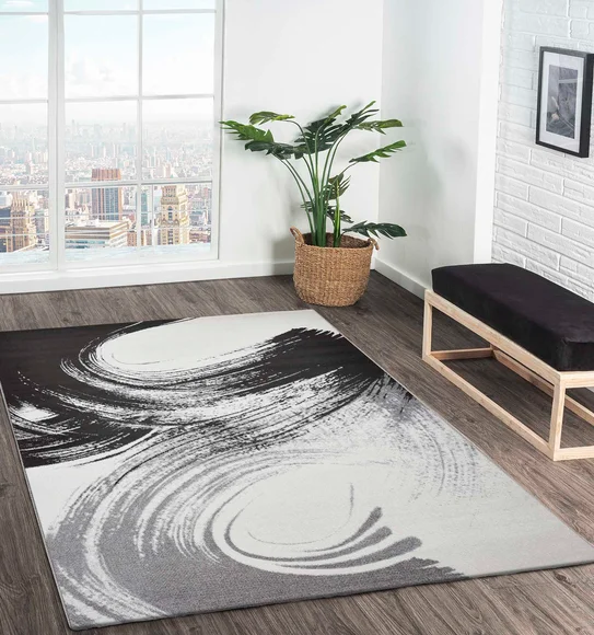 Arizona Abstract Carpet Charcoal and Grey