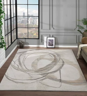 Arizona Abstract Carpet Grey and Beige