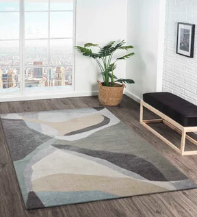 Arizona Abstract Carpet Charcoal and Beige