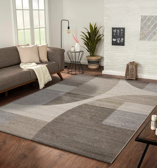 Arizona Geometric Carpet Brown and Cream