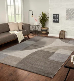 Arizona Geometric Carpet Brown and Cream