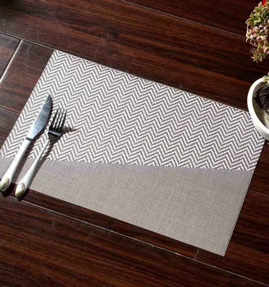 Avono Maze Mat Heat Resistant Table Mat Taupe and Brown