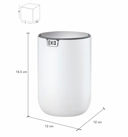 Eko 9206 Fandy Fingerprint Resistant Table Bin White