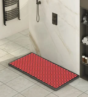 Mosaic PVC Anti slip Shower Mat Red Black