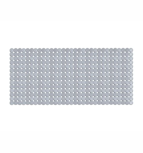 Mosaic PVC Anti slip Shower Mat Solid Silver