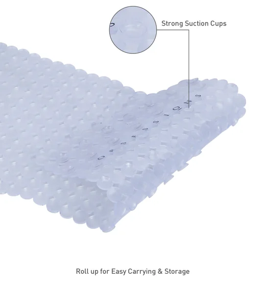 Mosaic PVC Anti slip Shower Mat Clear
