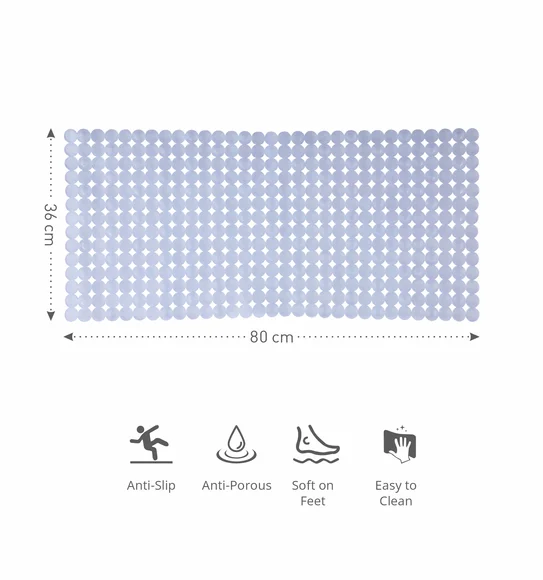 Mosaic PVC Anti slip Shower Mat Clear